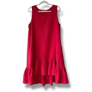Bryn Walker Light Linen Angelita Dress in Troubador Red Size S